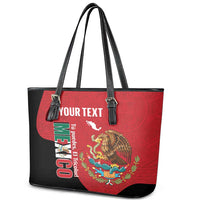 Custom Mexico Football Leather Tote Bag Tu Puedes El Tricolor Red - Wonder Print Shop