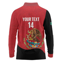 Custom Mexico Football Long Sleeve Polo Shirt Tu Puedes El Tricolor Red - Wonder Print Shop