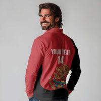 Custom Mexico Football Long Sleeve Polo Shirt Tu Puedes El Tricolor Red - Wonder Print Shop