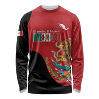 Custom Mexico Football Long Sleeve Shirt Tu Puedes El Tricolor Red - Wonder Print Shop