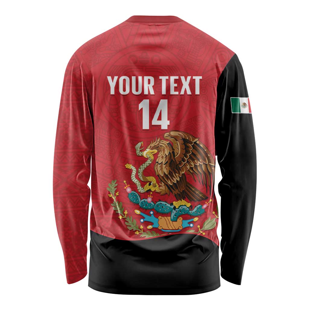 Custom Mexico Football Long Sleeve Shirt Tu Puedes El Tricolor Red - Wonder Print Shop