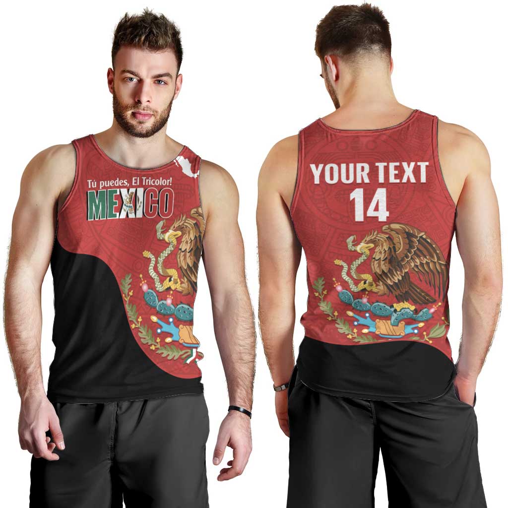 Custom Mexico Football Men Tank Top Tu Puedes El Tricolor Red - Wonder Print Shop