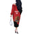 Custom Mexico Football Off The Shoulder Long Sleeve Dress Tu Puedes El Tricolor Red - Wonder Print Shop