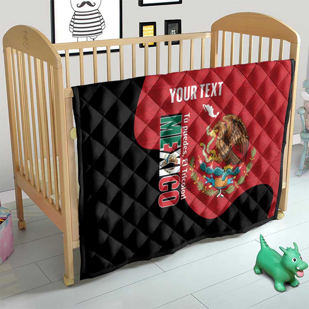 Custom Mexico Football Quilt Tu Puedes El Tricolor Red - Wonder Print Shop