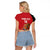 Custom Mexico Football Raglan Cropped T Shirt Tu Puedes El Tricolor Red - Wonder Print Shop