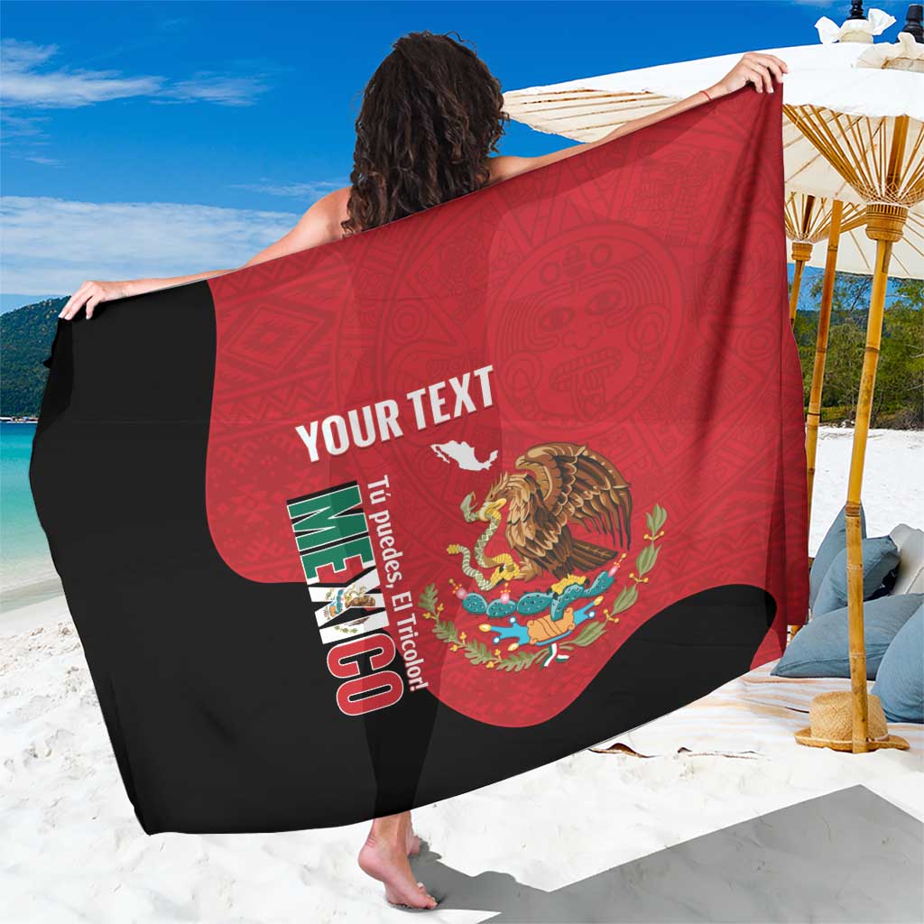 Custom Mexico Football Sarong Tu Puedes El Tricolor Red - Wonder Print Shop
