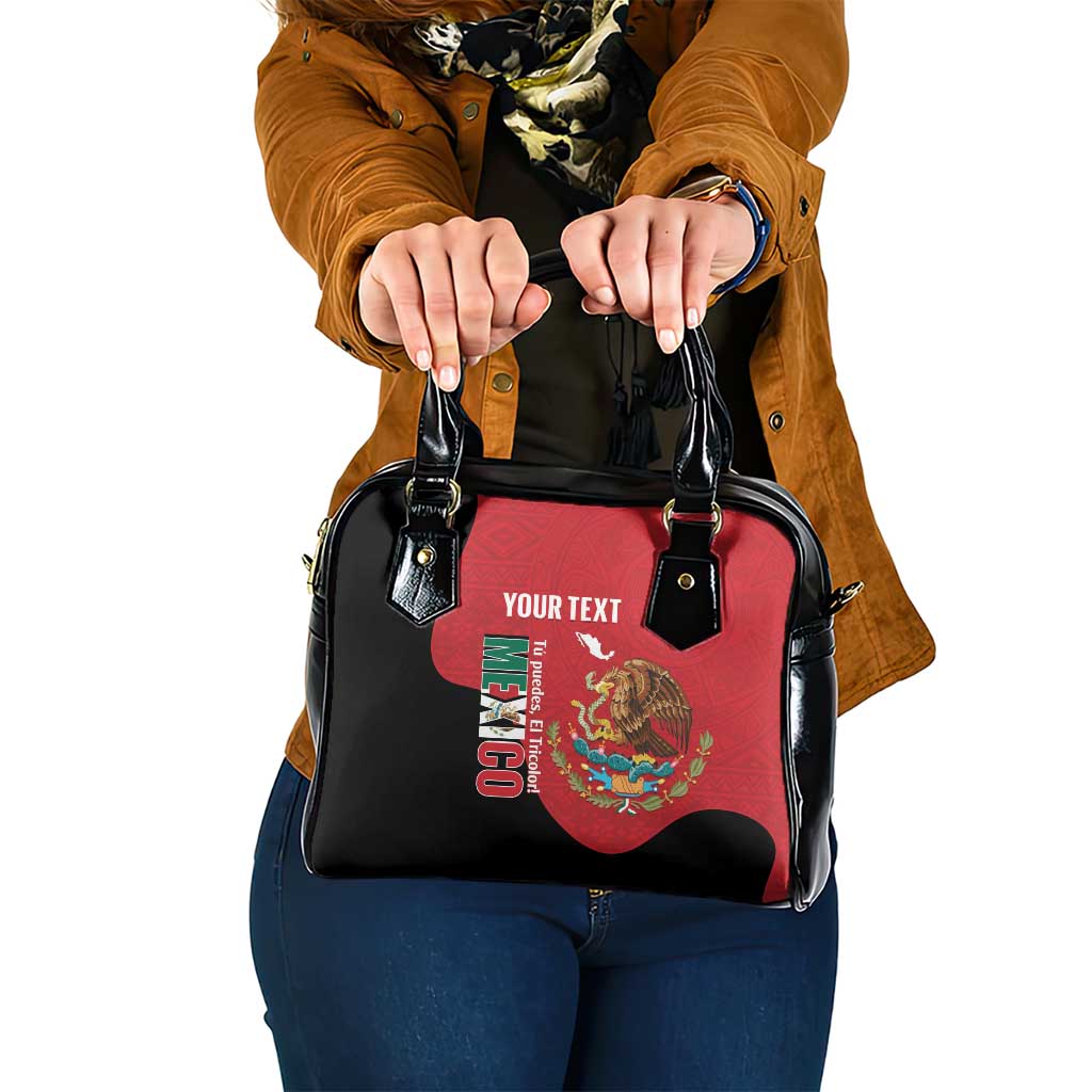 Custom Mexico Football Shoulder Handbag Tu Puedes El Tricolor Red - Wonder Print Shop