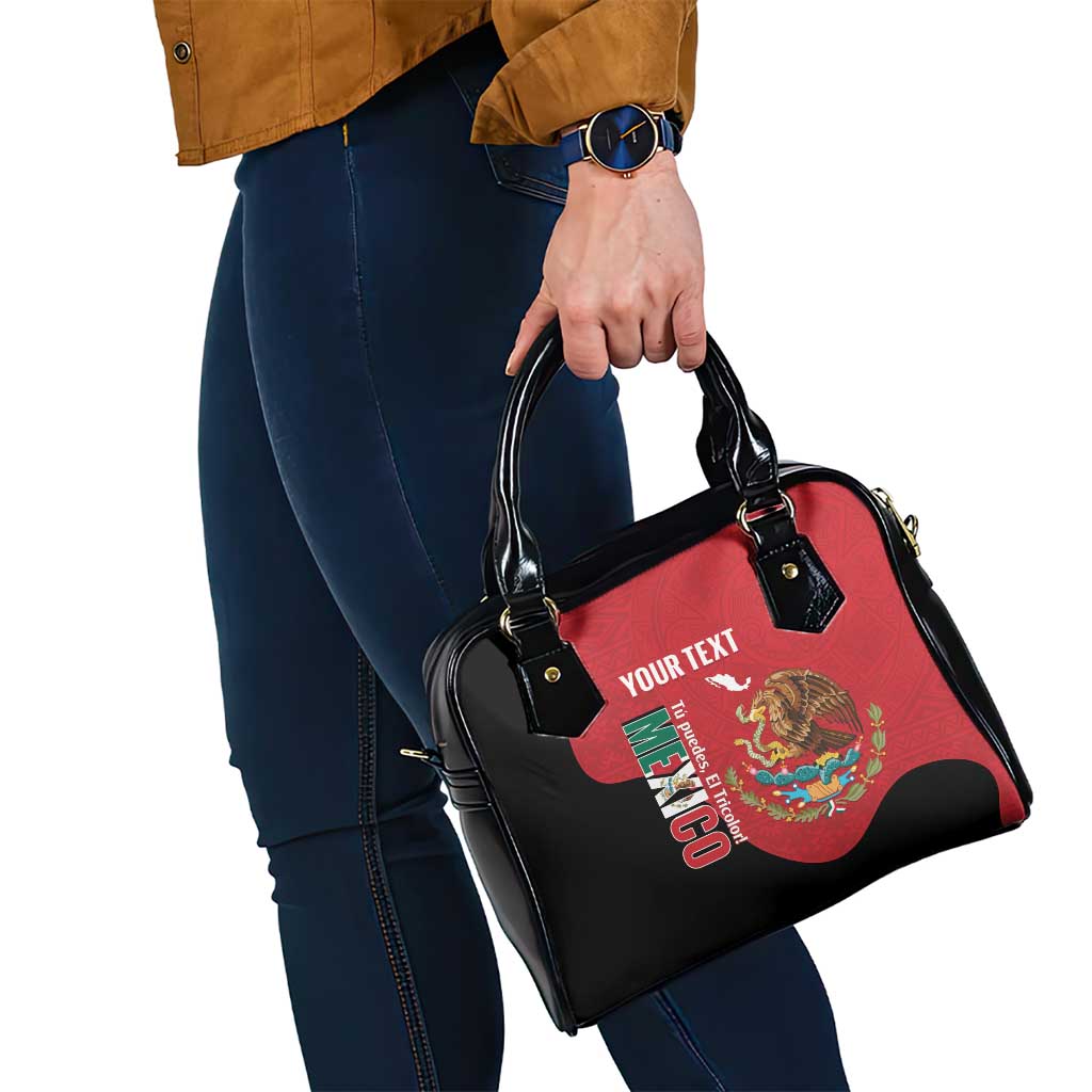 Custom Mexico Football Shoulder Handbag Tu Puedes El Tricolor Red - Wonder Print Shop