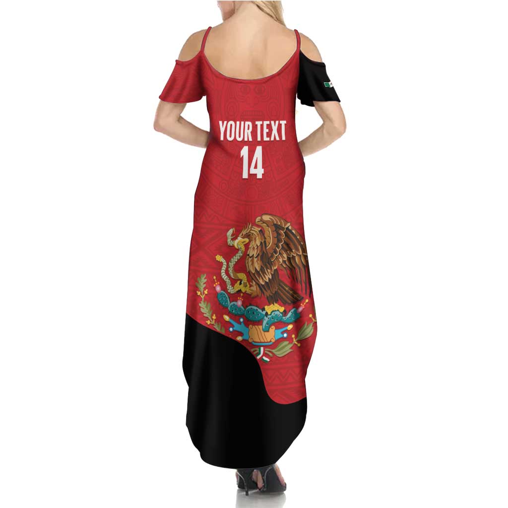 Custom Mexico Football Summer Maxi Dress Tu Puedes El Tricolor Red - Wonder Print Shop