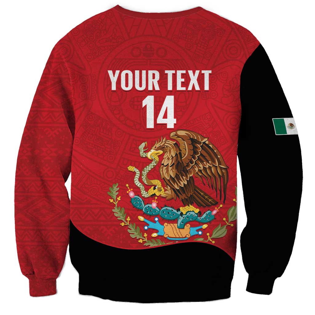 Custom Mexico Football Sweatshirt Tu Puedes El Tricolor Red - Wonder Print Shop
