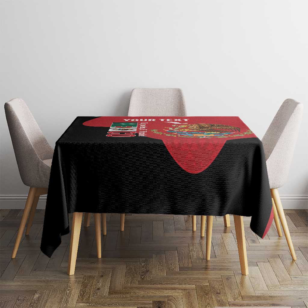 Custom Mexico Football Tablecloth Tu Puedes El Tricolor Red - Wonder Print Shop
