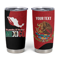 Custom Mexico Football Tumbler Cup Tu Puedes El Tricolor Red - Wonder Print Shop