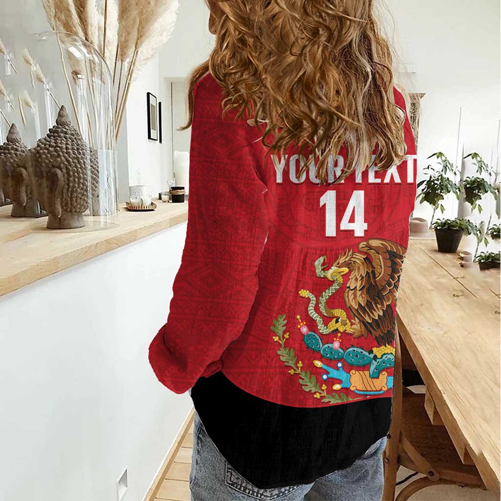 Custom Mexico Football Women Casual Shirt Tu Puedes El Tricolor Red - Wonder Print Shop