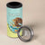 Custom Mexico Football 4 in 1 Can Cooler Tumbler Tu Puedes El Tricolor Cyan - Wonder Print Shop