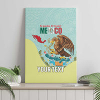 Custom Mexico Football Canvas Wall Art Tu Puedes El Tricolor Cyan - Wonder Print Shop