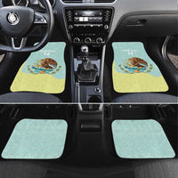 Custom Mexico Football Car Mats Tu Puedes El Tricolor Cyan - Wonder Print Shop