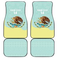 Custom Mexico Football Car Mats Tu Puedes El Tricolor Cyan - Wonder Print Shop