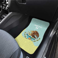 Custom Mexico Football Car Mats Tu Puedes El Tricolor Cyan - Wonder Print Shop
