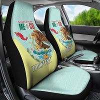 Custom Mexico Football Car Seat Cover Tu Puedes El Tricolor Cyan - Wonder Print Shop