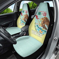 Custom Mexico Football Car Seat Cover Tu Puedes El Tricolor Cyan - Wonder Print Shop