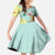 Custom Mexico Football Family Matching Mermaid Dress and Hawaiian Shirt Tu Puedes El Tricolor Cyan - Wonder Print Shop