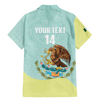 Custom Mexico Football Family Matching Mermaid Dress and Hawaiian Shirt Tu Puedes El Tricolor Cyan - Wonder Print Shop