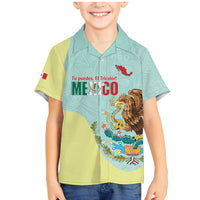 Custom Mexico Football Family Matching Mermaid Dress and Hawaiian Shirt Tu Puedes El Tricolor Cyan - Wonder Print Shop