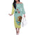 Custom Mexico Football Family Matching Off The Shoulder Long Sleeve Dress and Hawaiian Shirt Tu Puedes El Tricolor Cyan - Wonder Print Shop