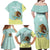Custom Mexico Football Family Matching Off Shoulder Maxi Dress and Hawaiian Shirt Tu Puedes El Tricolor Cyan - Wonder Print Shop