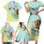 Custom Mexico Football Family Matching Short Sleeve Bodycon Dress and Hawaiian Shirt Tu Puedes El Tricolor Cyan - Wonder Print Shop
