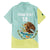 Custom Mexico Football Family Matching Short Sleeve Bodycon Dress and Hawaiian Shirt Tu Puedes El Tricolor Cyan - Wonder Print Shop