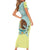 Custom Mexico Football Family Matching Short Sleeve Bodycon Dress and Hawaiian Shirt Tu Puedes El Tricolor Cyan - Wonder Print Shop