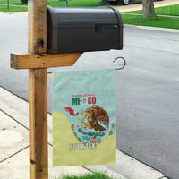 Custom Mexico Football Garden Flag Tu Puedes El Tricolor Cyan - Wonder Print Shop