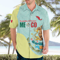 Custom Mexico Football Hawaiian Shirt Tu Puedes El Tricolor Cyan - Wonder Print Shop