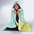 Custom Mexico Football Hooded Blanket Tu Puedes El Tricolor Cyan - Wonder Print Shop