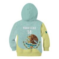 Custom Mexico Football Kid Hoodie Tu Puedes El Tricolor Cyan - Wonder Print Shop