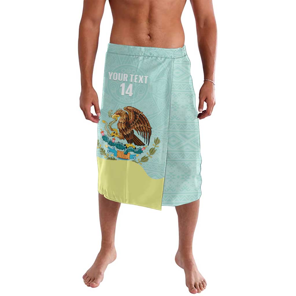 Custom Mexico Football Lavalava Tu Puedes El Tricolor Cyan - Wonder Print Shop