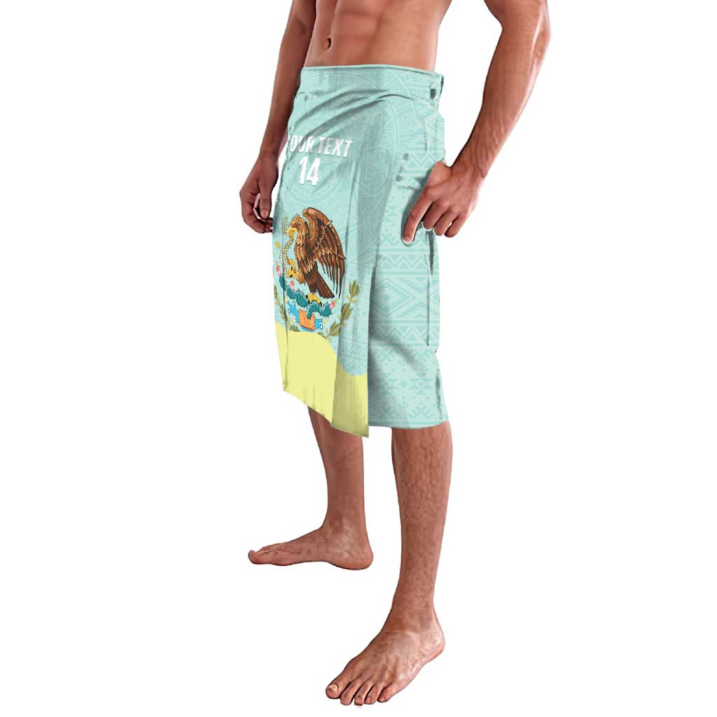 Custom Mexico Football Lavalava Tu Puedes El Tricolor Cyan - Wonder Print Shop