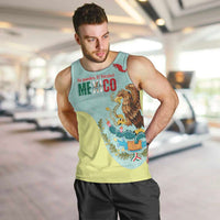Custom Mexico Football Men Tank Top Tu Puedes El Tricolor Cyan - Wonder Print Shop