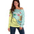 Custom Mexico Football Off Shoulder Sweater Tu Puedes El Tricolor Cyan - Wonder Print Shop