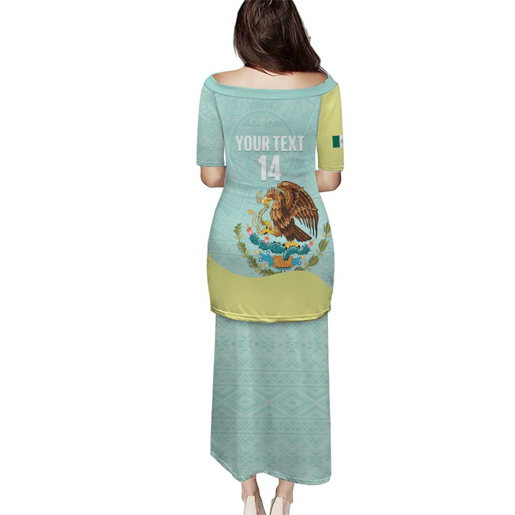 Custom Mexico Football Puletasi Tu Puedes El Tricolor Cyan - Wonder Print Shop