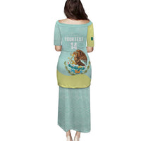 Custom Mexico Football Puletasi Tu Puedes El Tricolor Cyan - Wonder Print Shop