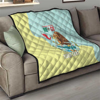 Custom Mexico Football Quilt Tu Puedes El Tricolor Cyan - Wonder Print Shop