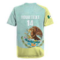 Custom Mexico Football Rugby Jersey Tu Puedes El Tricolor Cyan - Wonder Print Shop