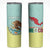 Custom Mexico Football Skinny Tumbler Tu Puedes El Tricolor Cyan - Wonder Print Shop