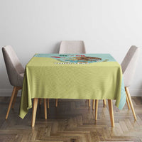 Custom Mexico Football Tablecloth Tu Puedes El Tricolor Cyan - Wonder Print Shop