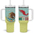 Custom Mexico Football Tumbler With Handle Tu Puedes El Tricolor Cyan - Wonder Print Shop