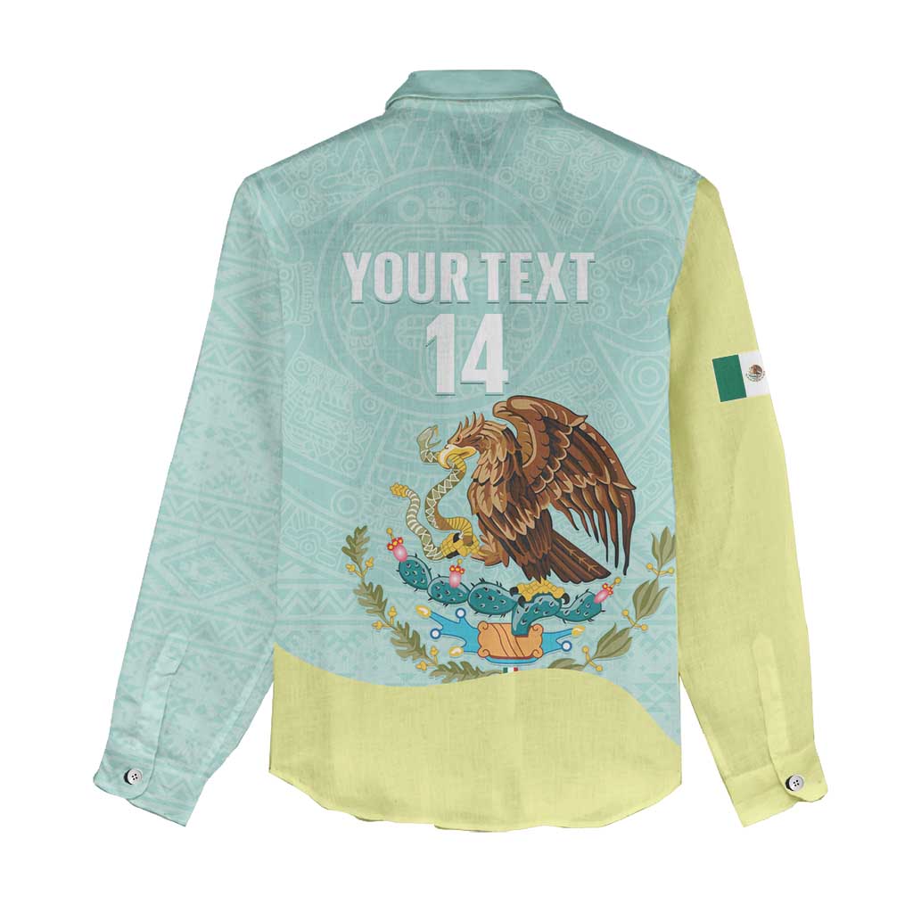 Custom Mexico Football Women Casual Shirt Tu Puedes El Tricolor Cyan - Wonder Print Shop