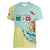 Custom Mexico Football Women V-Neck T-Shirt Tu Puedes El Tricolor Cyan - Wonder Print Shop