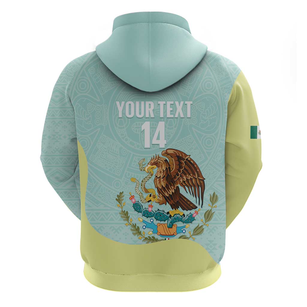 Custom Mexico Football Zip Hoodie Tu Puedes El Tricolor Cyan - Wonder Print Shop